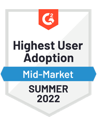 G2 Mid Market Highest User Adoption Summer 2022