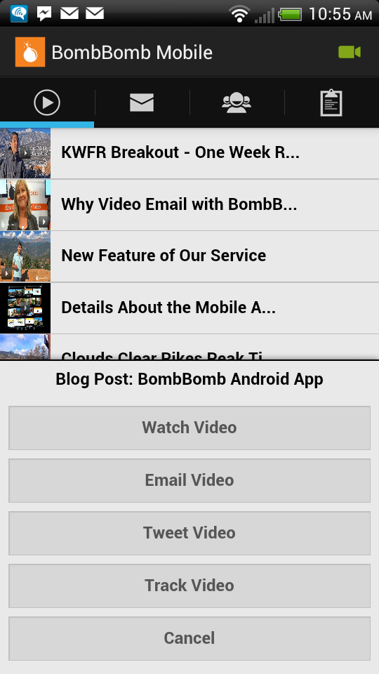 BombBomb Video Email Marketing - Mobile App for Android