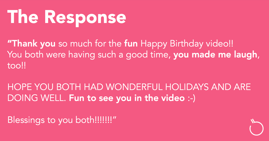 video email, video greeting, video reply, happy birthday video, BombBomb video