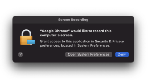 Allow Screen Recording