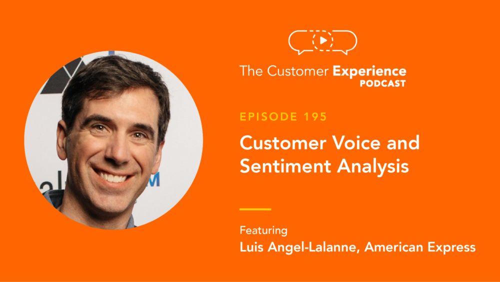 Luis Angel-Lalanne, Vice President, Customer Voice, American Express, sentiment analysis, The Customer Experience Podcast, customer sentiment, natural language processing, NLP, data analysis, data collection, survey data