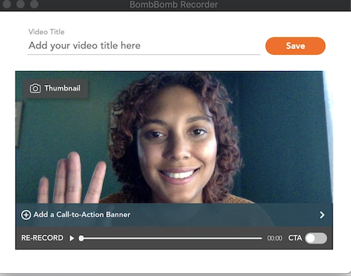 add a call to action on your async video message with bombbomb