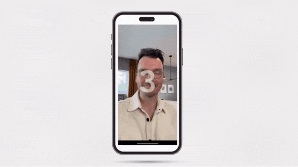 Gif of mobile app