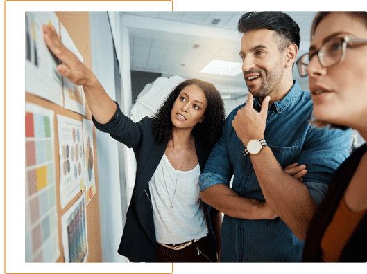 marketing team collaborating