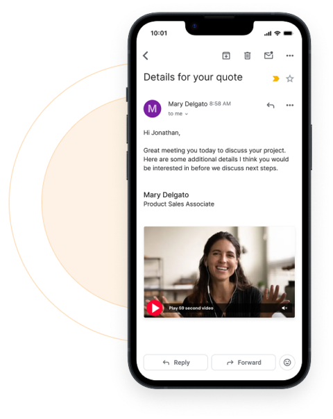 Mobile Email Woman | BombBomb